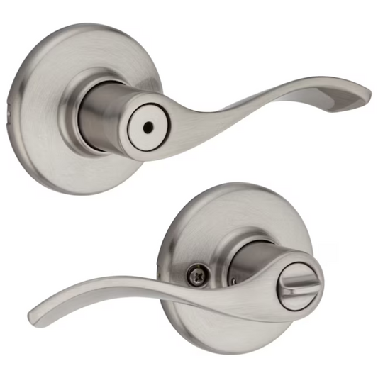 Mowvera Satin Nickel Interior Privacy Door Handle